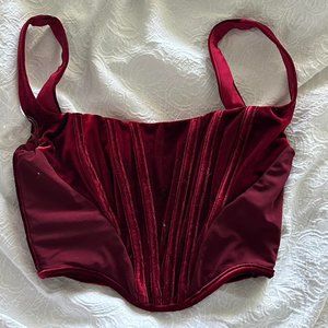 Red/Maroon Velvet Corset